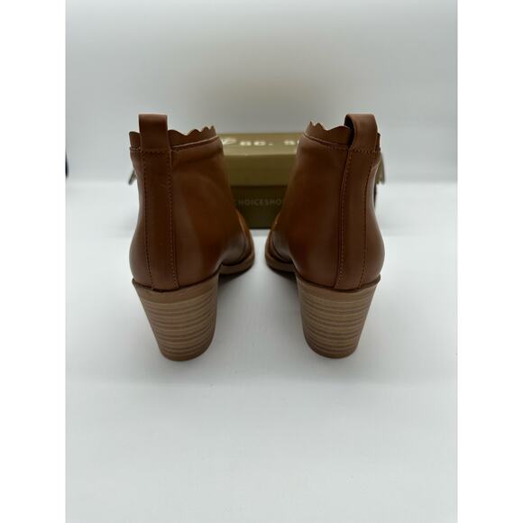 GC Shoes Maris Cut-Out Ankle Boot Women's Shoes, Cognac, Size 9 - Picture 10 of 11